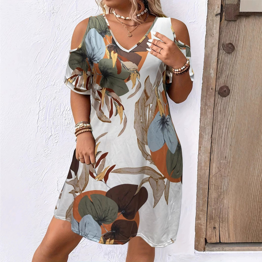 Forever 21 Summer Off-Shoulder Botanical Print Dress